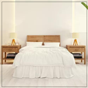 Ver imagem 3 de Kit 02 Abajur Quarto Tripé Madeira Pinus Cúpula Linho