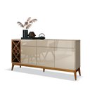 Ver imagem 2 de Buffet Adega com 3 Portas e 3 Gavetas em MDF Cedro Passion Premium Bege/Off White