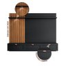 Painel Para TV Até 70 Polegadas Ripado Preto Fosco Noce Milano Dali Shop JM - 2