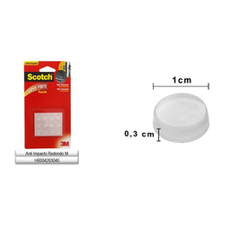 Anti-impacto / Gota Silicone Redondo M 10x10x4mm com 12un 3m - 2
