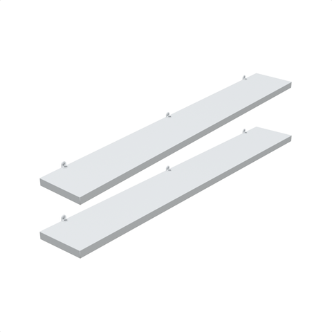 Kit 2 Prateleira Branca 70X10 + Suporte Flutuante Mdf  Organizadora Decoração Cozinha Banheiro Sala