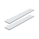 Ver imagem 1 de Kit 2 Prateleira Branca 70X10 + Suporte Flutuante Mdf Organizadora Decoração Cozinha Banheiro Sala