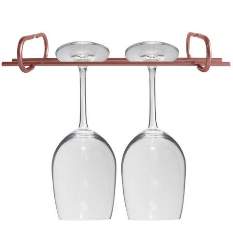 Suporte Porta Taças Reto 25cm Organizador de Taças Suspenso Rose Gold