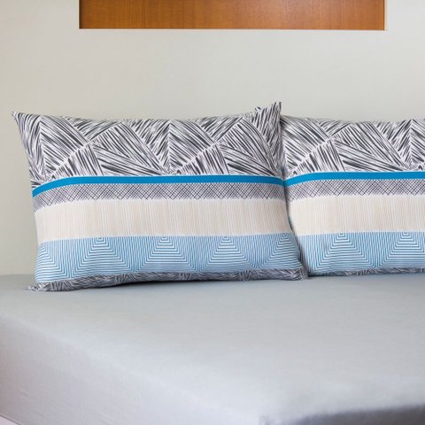 Jogo de Cama Portallar Casal 3 peças Doce Vida Canoas Cinza