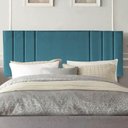 Ver imagem 1 de Painel Estofado Grécia Queen Size Madeira Maciça Suede Turquesa Gat Magazine 160cm