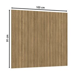 Painel Para Quarto Modulado 91X105cm L543 Prisma Freijo Ripado Kappesberg - 2
