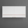 Armário Aereo Suspenso 2 Portas Moderno Industrial para Cozinha Lavanderia Branco com Cobre 110cm - 6