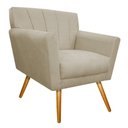Ver imagem 4 de Kit Diva Recamier Vanessa 140cm Lado Esquerdo e 02 Poltronas Laura Linho Bege - Amarena Móveis