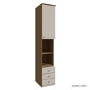 Ver imagem 1 de Modulado Lateral 01 Porta 03 Gaveta 234cm Altura Setiba - Carvalho/palha