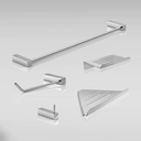 Ver imagem 3 de Kit de Acessórios para Banheiro Escovado 5 Peças 2102tr Grego Metal