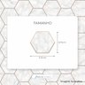 Papel de Parede Geométrico Autocolante Hexágonos Colmeia Mármore - 3