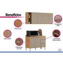 Ver imagem 6 de Cozinha Completa 3 Peças Plena CZ468 Cinamon/Nude Demóbile
