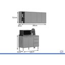 Ver imagem 4 de Cozinha Completa 3 Peças Plena CZ468 Cinamon/Nude Demóbile