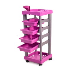 Kit Estúdio Maca Rosa + Escada +mocho + Carrinho Auxiliar - 3