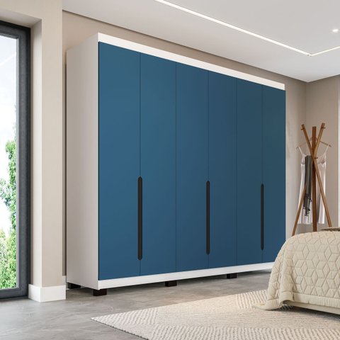 Guarda Roupa Casal 6 Portas 240cm Madrid Politorno Móveis