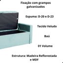 Ver imagem 2 de Calçadeira de Sapatos Baú Estofada 140 Cm Casal Veludo Emma