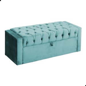 Calçadeira de Sapatos Baú Estofada 140 Cm Casal Veludo Emma