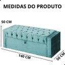 Ver imagem 6 de Calçadeira de Sapatos Baú Estofada 140 Cm Casal Veludo Emma
