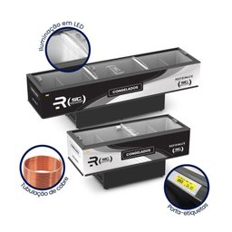 Câmara Horizontal Expositor Ilha Plus Congelados Vidro Curvo 2,00m Eip 2000 VC New - Refrimate - 6 Câmara Horizontal Expositor Ilha Plus Congelados Vidro Curvo 2,00m Eip 2000 VC New - Refrimate - 6