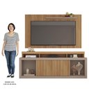Ver imagem 5 de Rack Bancada Com Painel Para TV 65 Pol. Ripado Krome C01 Buriti/Fendi - Mpozenato