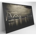 Ver imagem 3 de Quadro Ponte Jk Brasília - 90x60 Cm - Adesivo Fotográfico