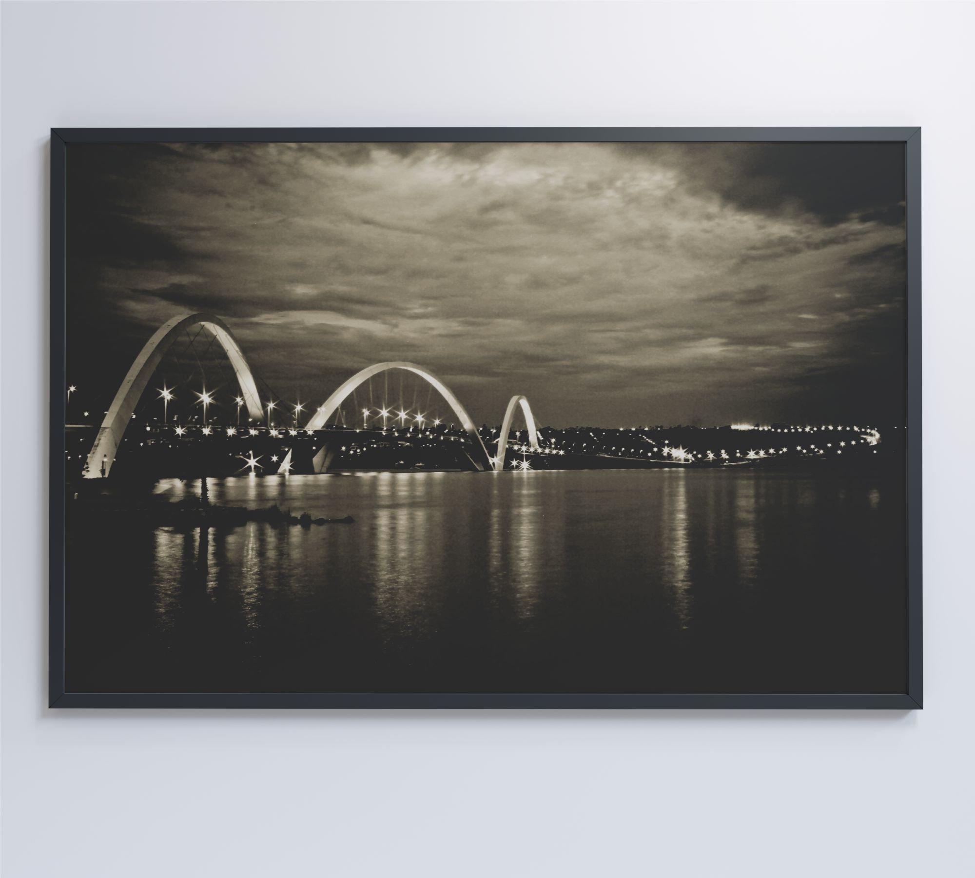 QUADRO PONTE JK BRASÍLIA - 90x60 cm - Adesivo fotográfico