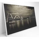 Ver imagem 2 de Quadro Ponte Jk Brasília - 90x60 Cm - Adesivo Fotográfico