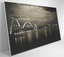 Ver imagem 4 de Quadro Ponte Jk Brasília - 90x60 Cm - Adesivo Fotográfico