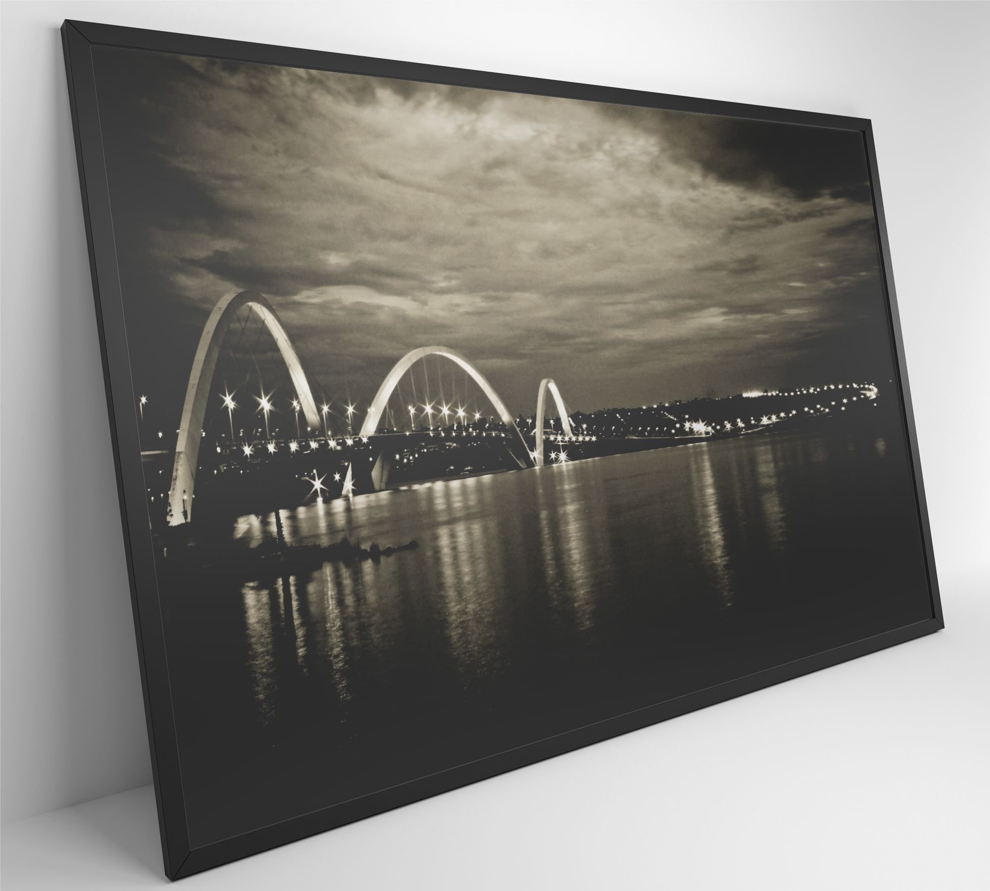 QUADRO PONTE JK BRASÍLIA - 90x60 cm - Adesivo fotográfico - 3