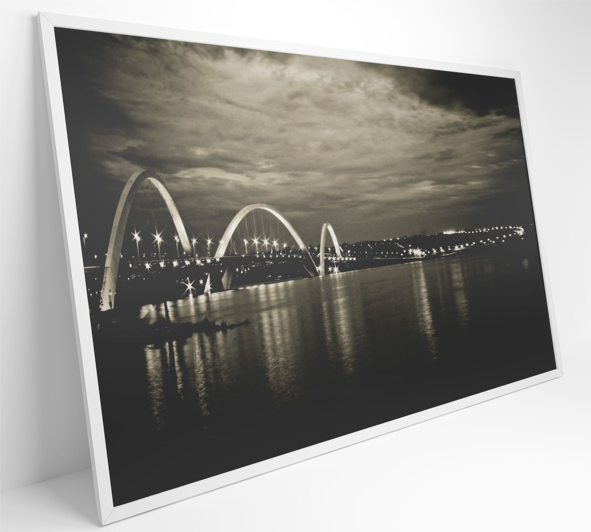 QUADRO PONTE JK BRASÍLIA - 90x60 cm - Adesivo fotográfico - 2