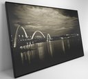 Ver imagem 5 de Quadro Ponte Jk Brasília - 90x60 Cm - Adesivo Fotográfico