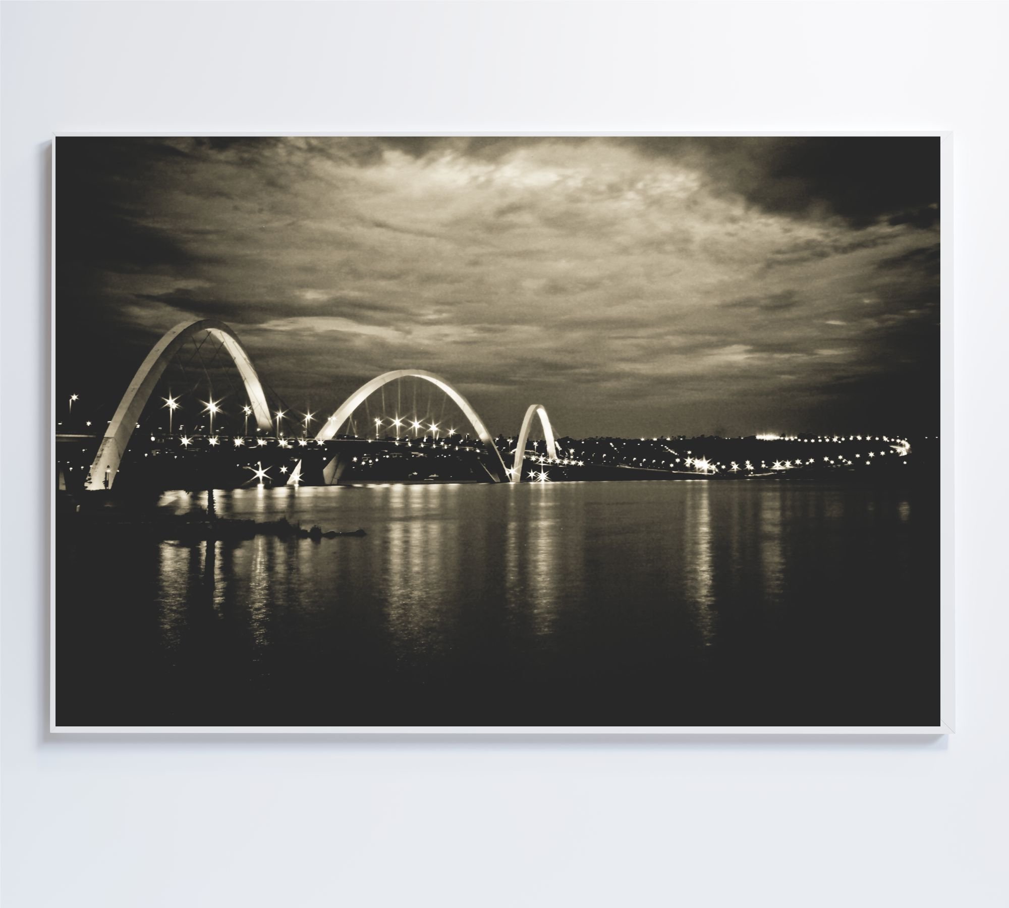 QUADRO PONTE JK BRASÍLIA - 90x60 cm - Adesivo fotográfico - 6