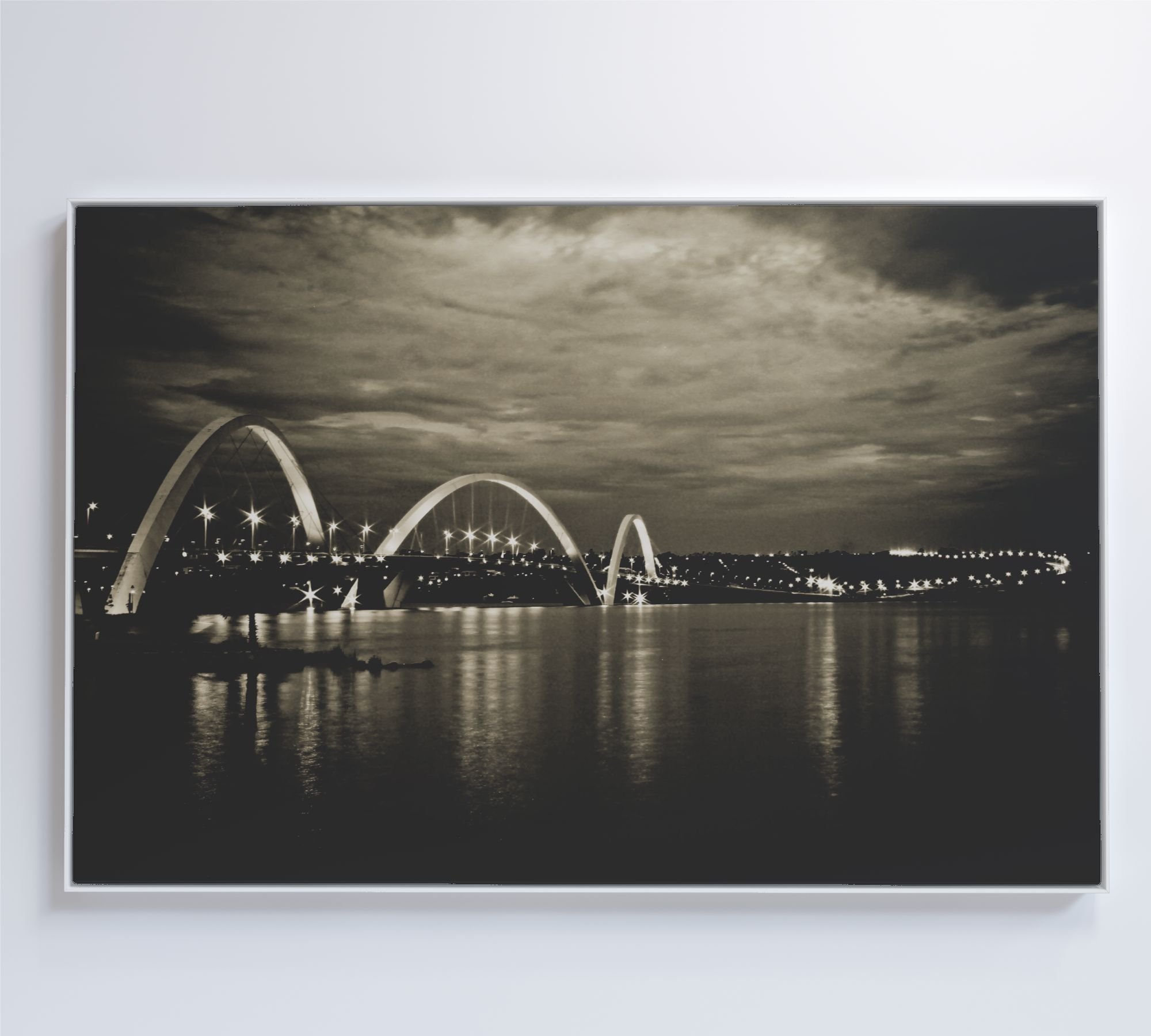 QUADRO PONTE JK BRASÍLIA - 90x60 cm - Adesivo fotográfico - 8