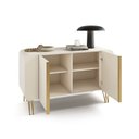 Ver imagem 5 de Buffet Benvenuto Mdp/mdf Decorativo Sala de Estar com Pés em Aço Off White G26 - Hb Móveis
