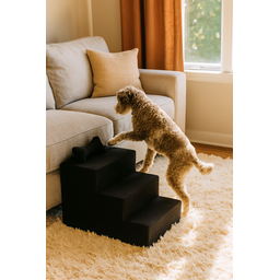 Escada Escadinha Luxo para Pet Animais de Estimação Gato Cachorro Preto com Osso Incluso - Jrc Móvei - 2