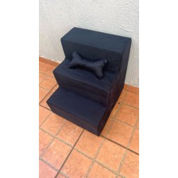 Escada Escadinha Luxo para Pet Animais de Estimação Gato Cachorro Preto com Osso Incluso - Jrc Móvei - 7