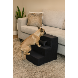 Escada Escadinha Luxo para Pet Animais de Estimação Gato Cachorro Preto com Osso Incluso - Jrc Móvei - 3