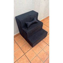 Escada Escadinha Luxo para Pet Animais de Estimação Gato Cachorro Preto com Osso Incluso - Jrc Móvei - 6