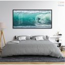 Ver imagem 5 de Quadro Mosaico Onda Mar Surf 130x60 Moldura Preta 2x2