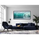 Ver imagem 4 de Quadro Mosaico Onda Mar Surf 130x60 Moldura Preta 2x2