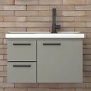 Ver imagem 2 de Conjunto Gabinete de Banheiro em Aço com Cuba e Espelheira:cinza