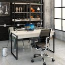 Ver imagem 4 de Mesa Escritório Office Estilo Industrial 1,10 M C/ 2 Gavetas