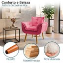 Ver imagem 3 de Kit 2 Poltronas Decorativas Reforçadas para Sala Alice para Recepção Manicure Escritório Suede
