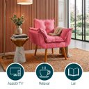 Ver imagem 4 de Kit 2 Poltronas Decorativas Reforçadas para Sala Alice para Recepção Manicure Escritório Suede