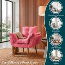 Ver imagem 5 de Kit 2 Poltronas Decorativas Reforçadas para Sala Alice para Recepção Manicure Escritório Suede
