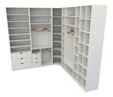 Ver imagem 3 de Kit Closet Armário Colmeia Roupeiro Cabideiro M42 100% Mdf - Branco