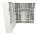 Ver imagem 2 de Kit Closet Armário Colmeia Roupeiro Cabideiro M42 100% Mdf - Branco