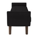 Ver imagem 6 de Puff Recamier Calçadeira 140cm Base Madeira Neville P02 Sintético Preto - Mpozenato