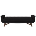 Ver imagem 7 de Puff Recamier Calçadeira 140cm Base Madeira Neville P02 Sintético Preto - Mpozenato