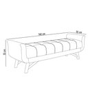 Ver imagem 4 de Puff Recamier Calçadeira 140cm Base Madeira Neville P02 Sintético Preto - Mpozenato